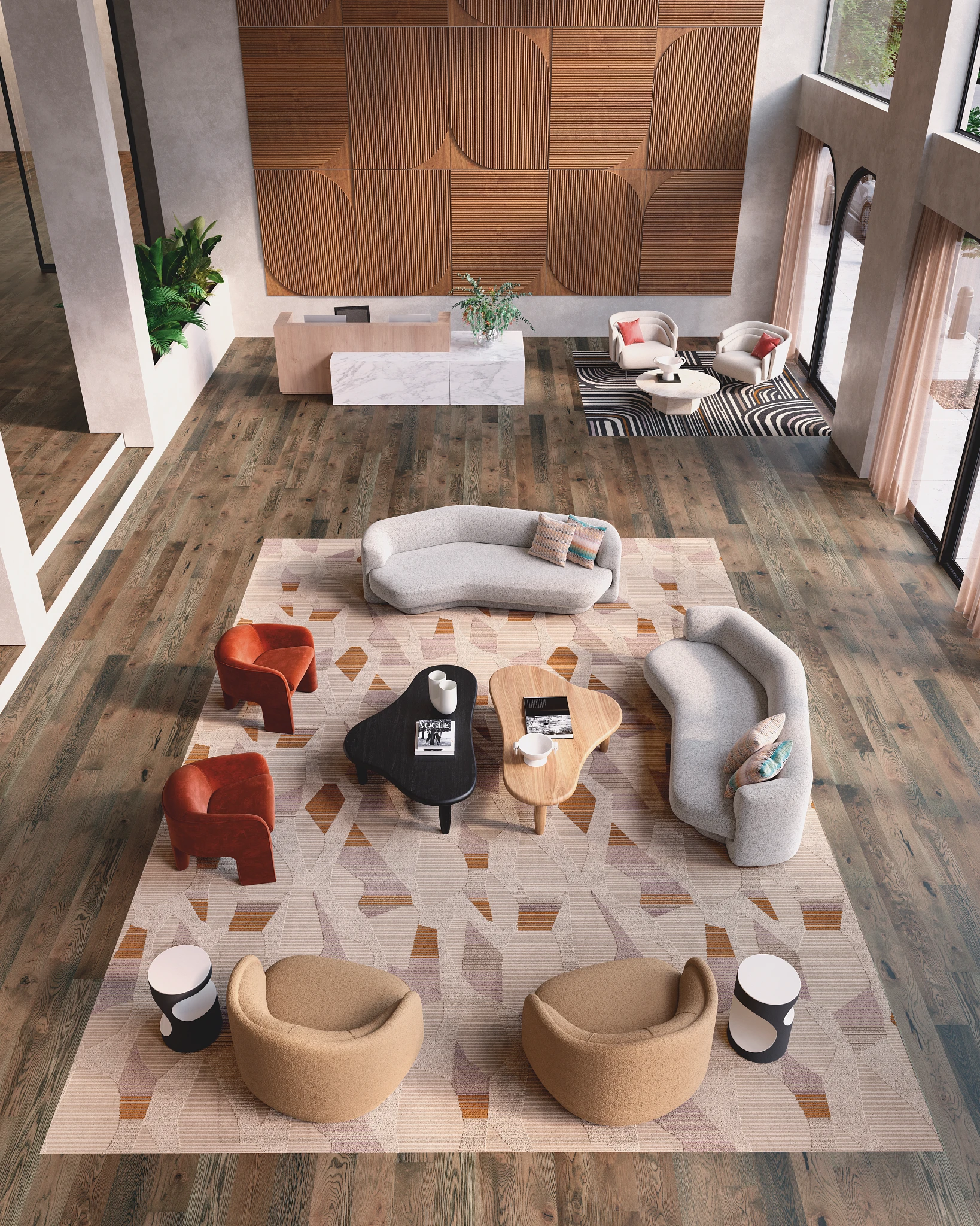 YF74256 & YR74257 + Handcrafted Oak in Patina Oak