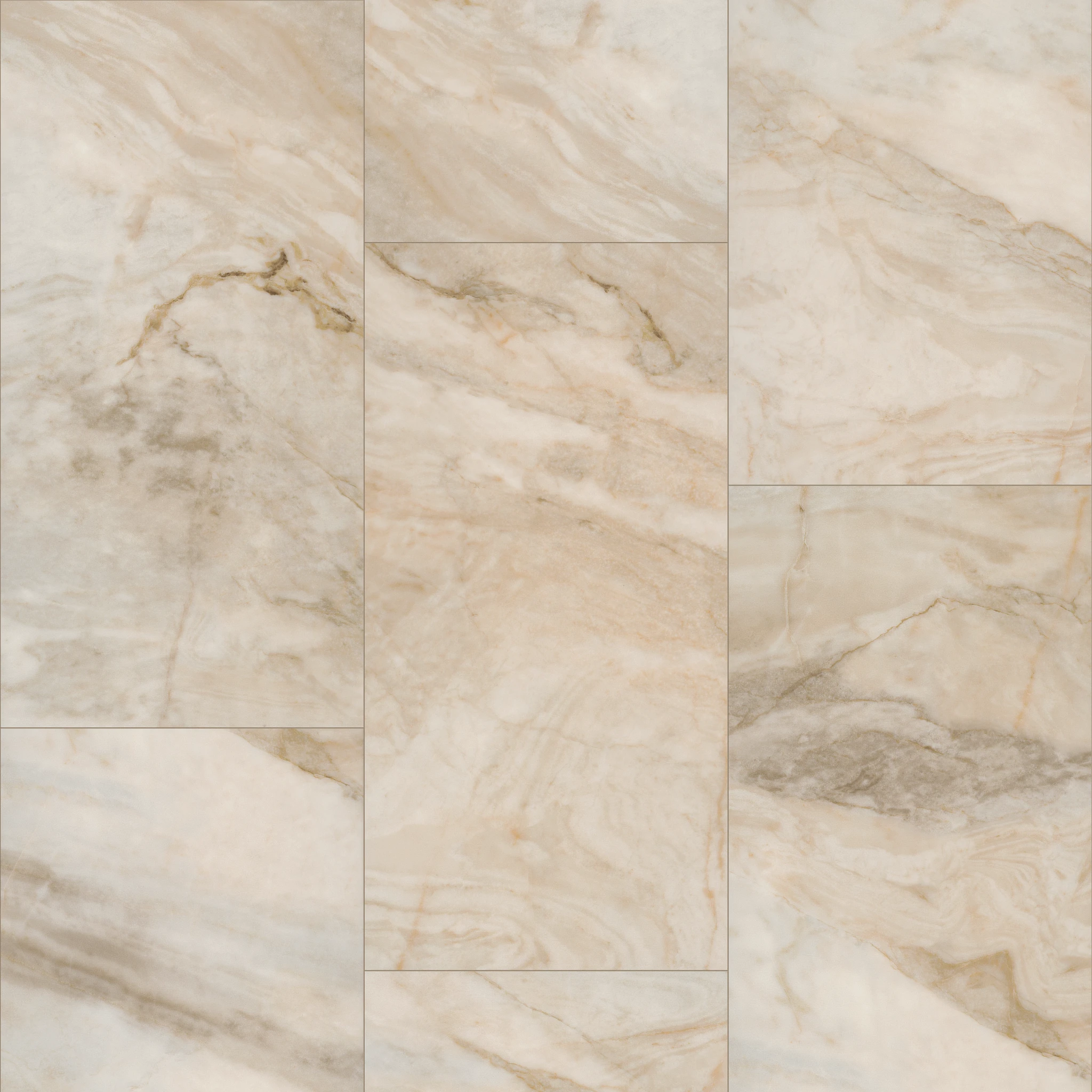 Beige and cream marble-look flooring swatch with subtle veining
