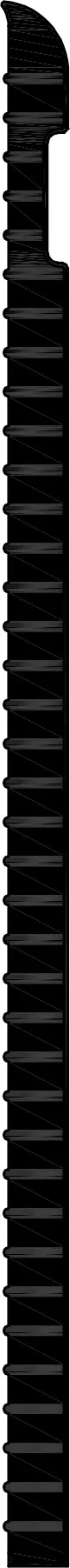 Black flooring trim with ribbed texture