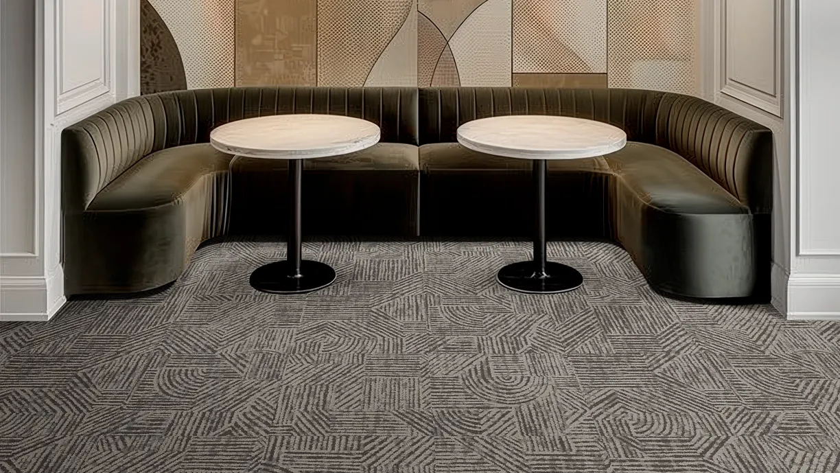 Render of geometric pattern carpet tile
