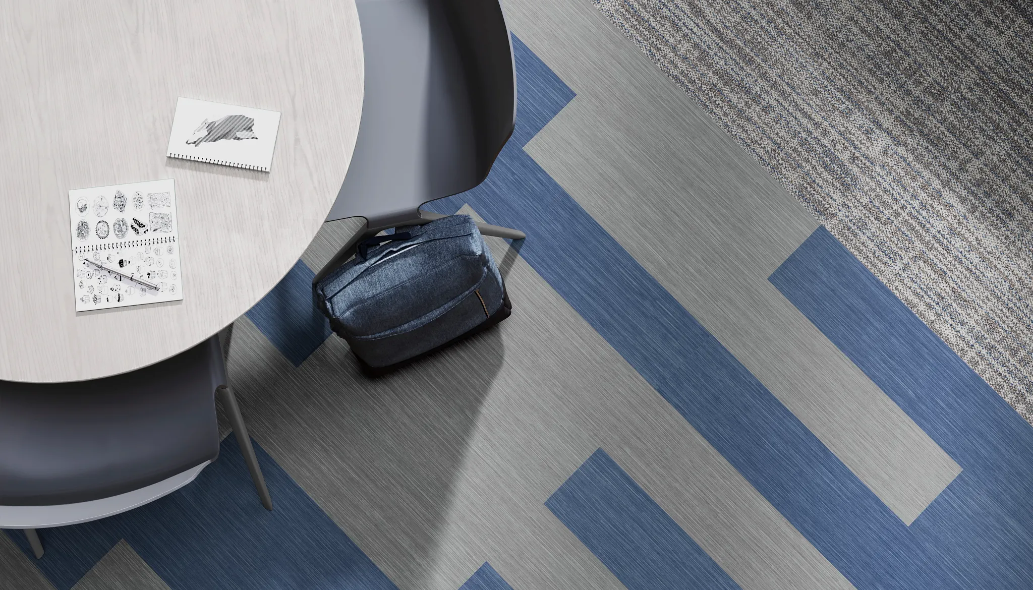 ColorLink 2.5 in Vivid Blue + Elemental and Cross Weave in Vibrant Tejate