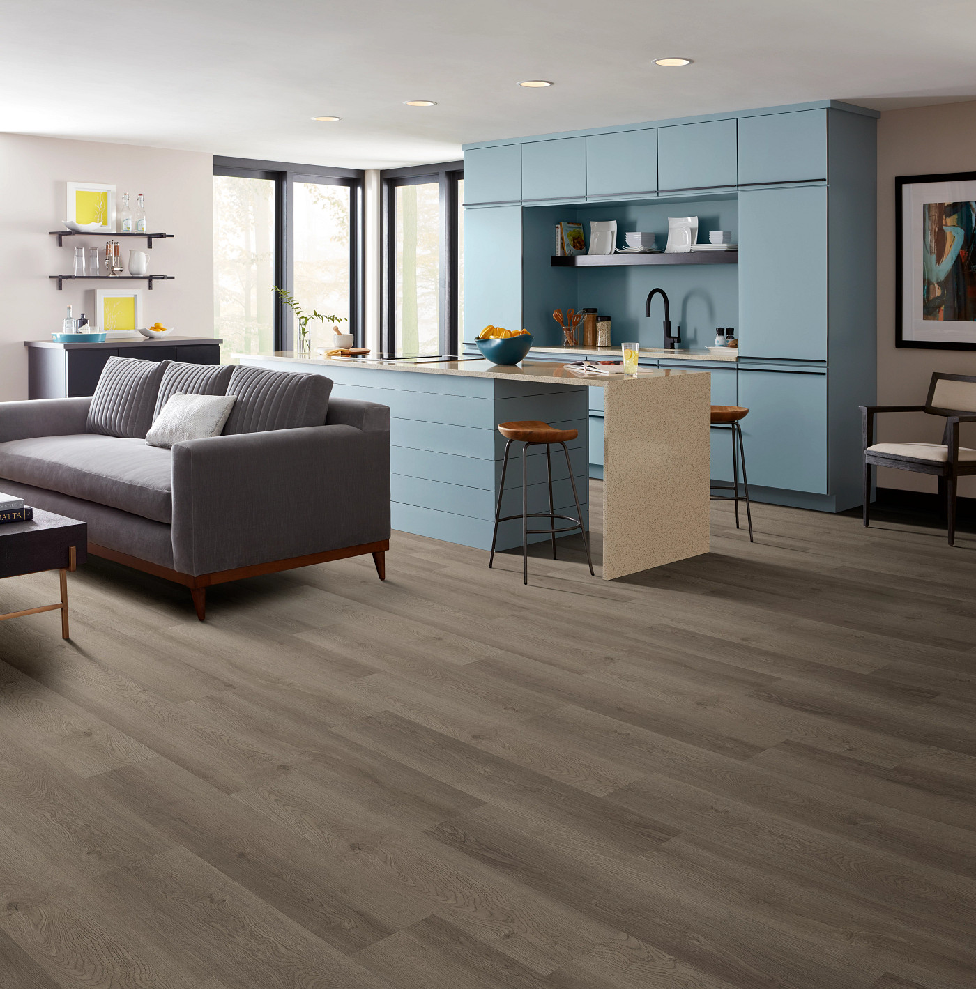 Blue Ridge flooring, shown in a room