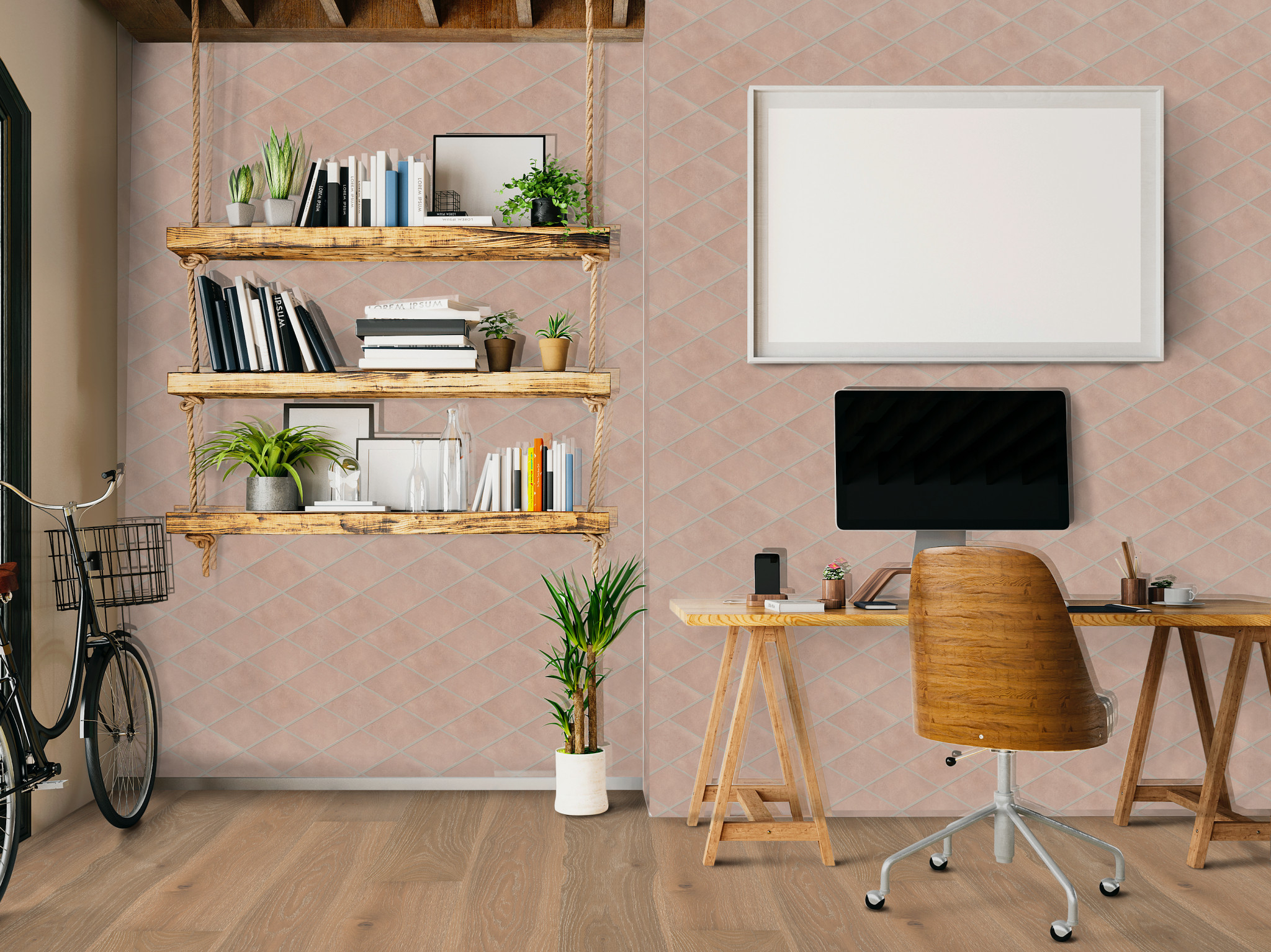 HALFTONE ROMBO GLOSS PINK VELVET ROOM