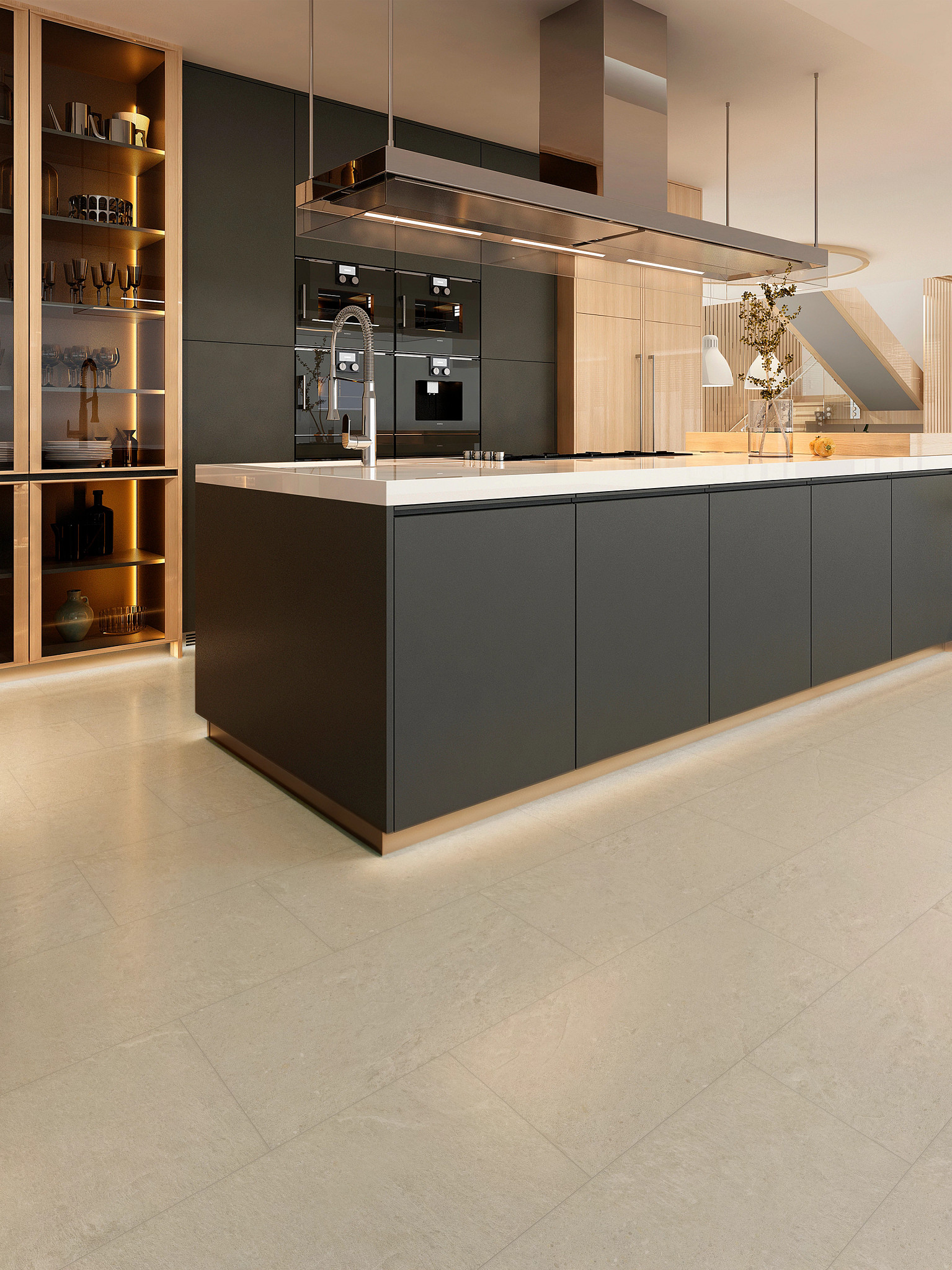 BALANCED RETREAT SOFT UMBER CONCRETE ROOM