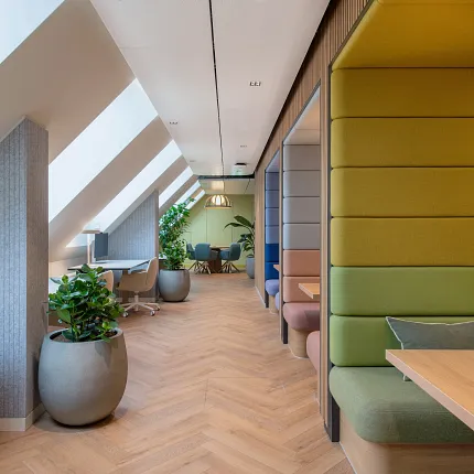 Office Project with LVT Coretec Herringbone Floors
