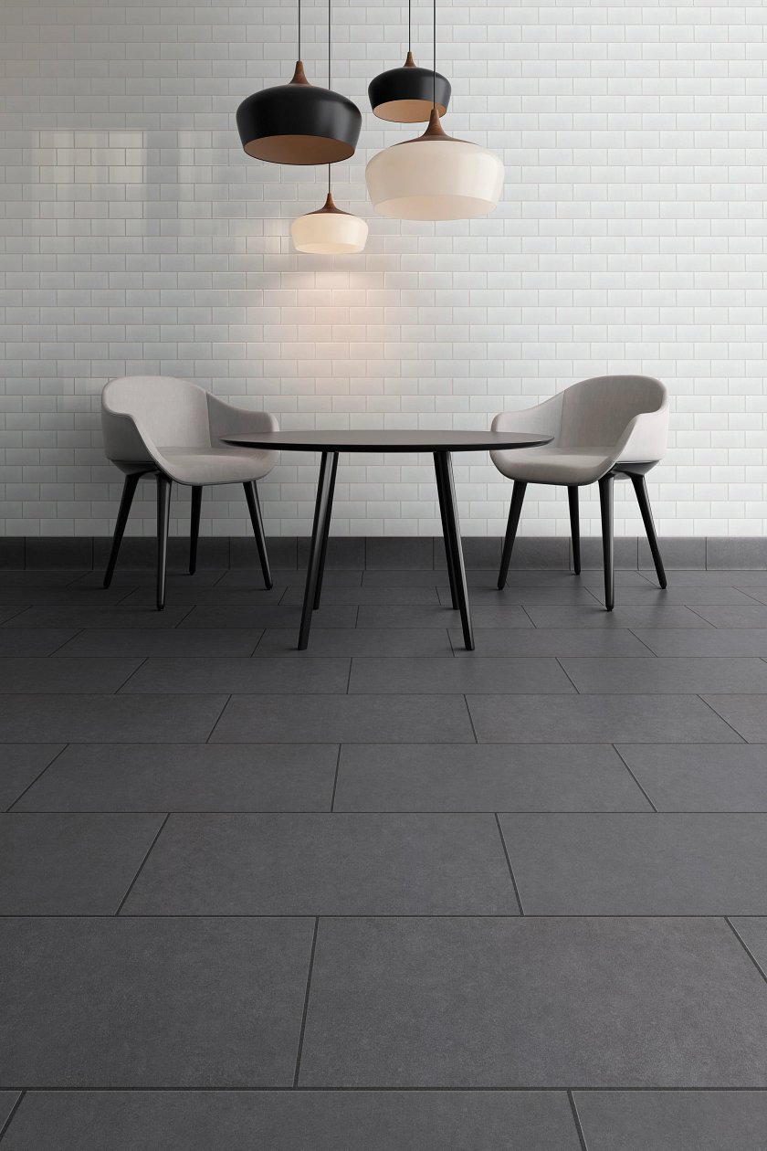 Simple 4 X 16 Glossy Glacier - LVP flooring Simple 4 X 16 Glossy Glacier Feature 2