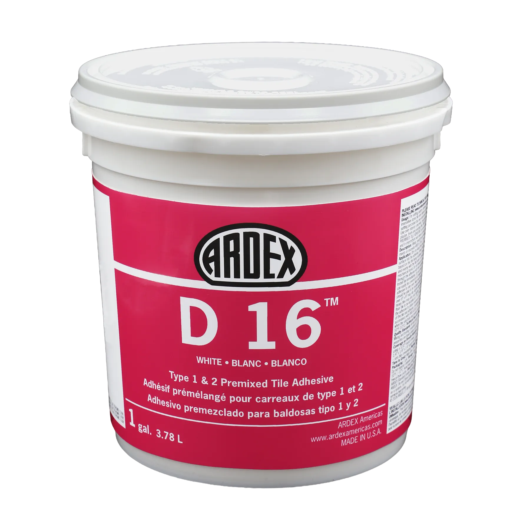 ARDEX D 16 premixed tile adhesive container