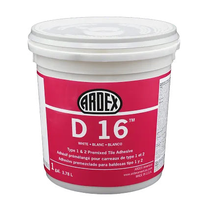 ARDEX D 16 Type 1 & 2 Tile Adhesive ARDEX D 16 premixed tile adhesive container