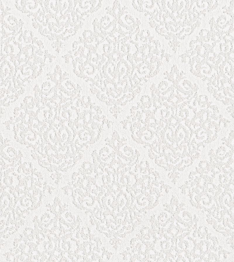 Chateau Fare carpet in Mist color, 100% nylon, 12ft wide, suitable for residential use.
