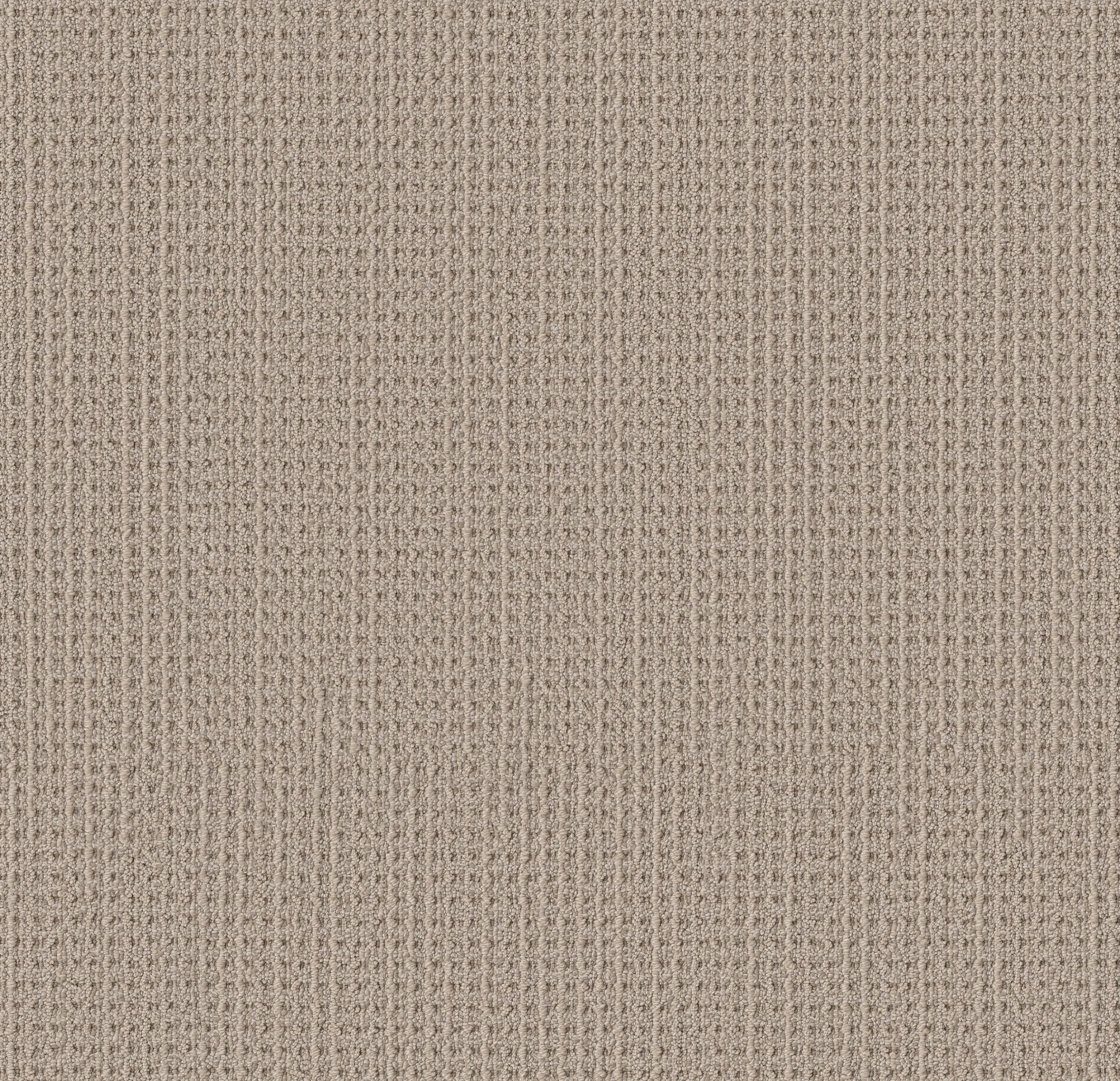 Beige textured carpet swatch with a subtle grid pattern