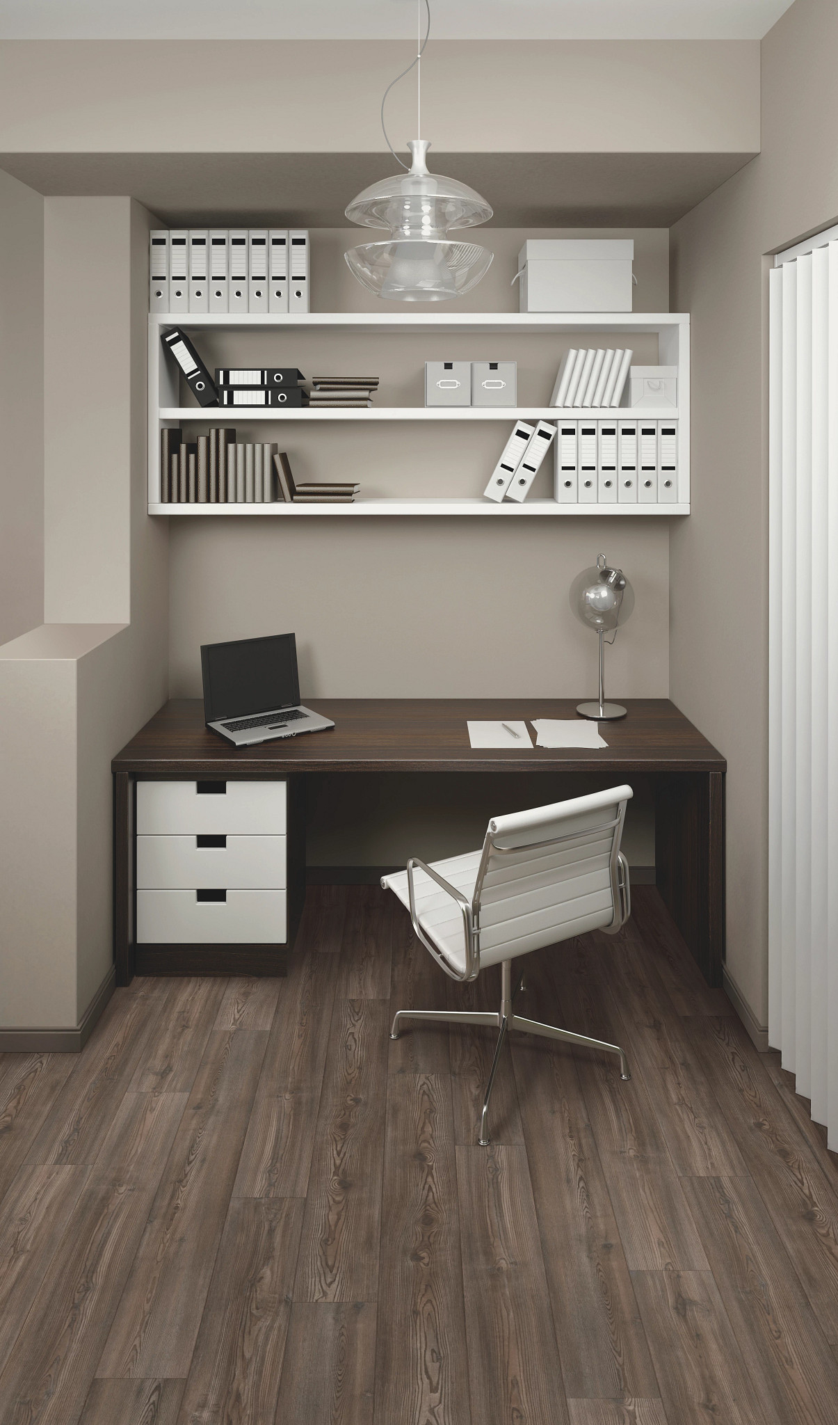 Keystone Pine flooring, shown in a room