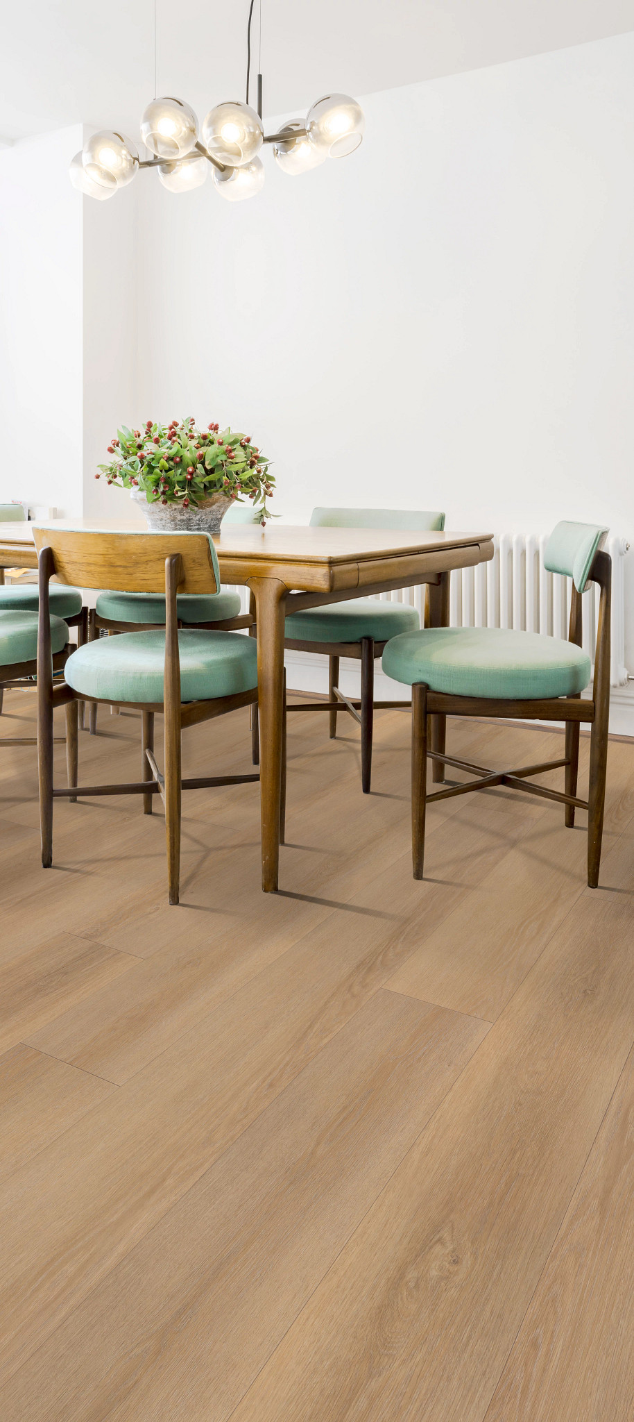 Honey Bronze Oak flooring, shown in a room