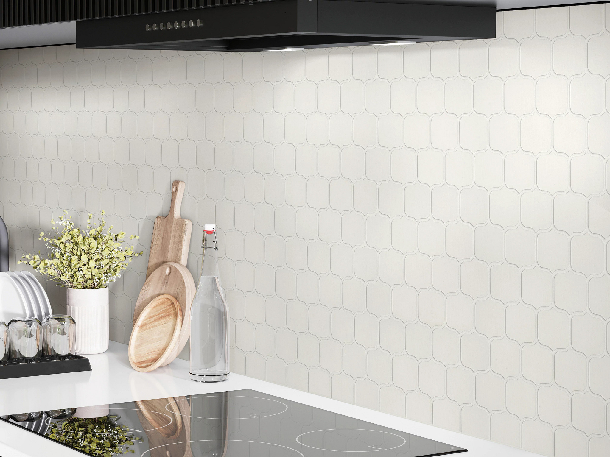 EARTHLINE OGEE MOS PURE WHITE ROOM