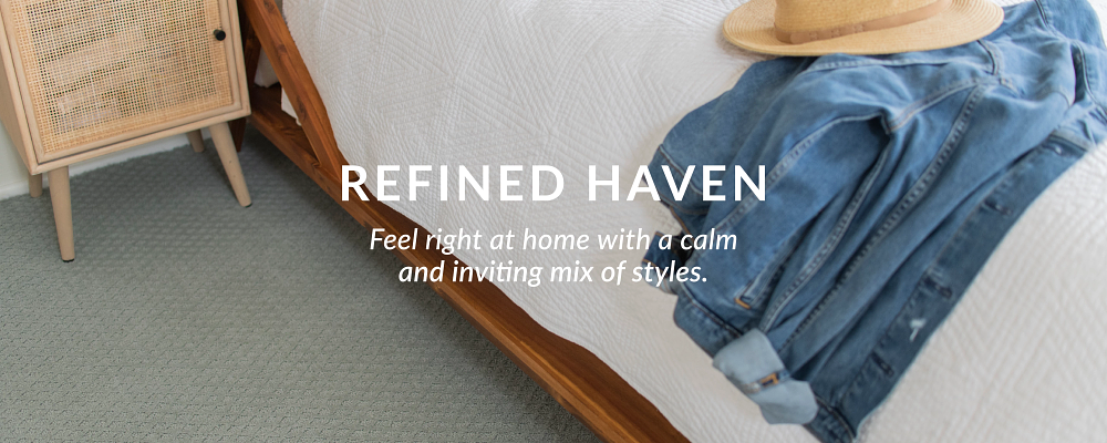 Refined Haven - Feel right at home with a calm and inviting mix of styles.