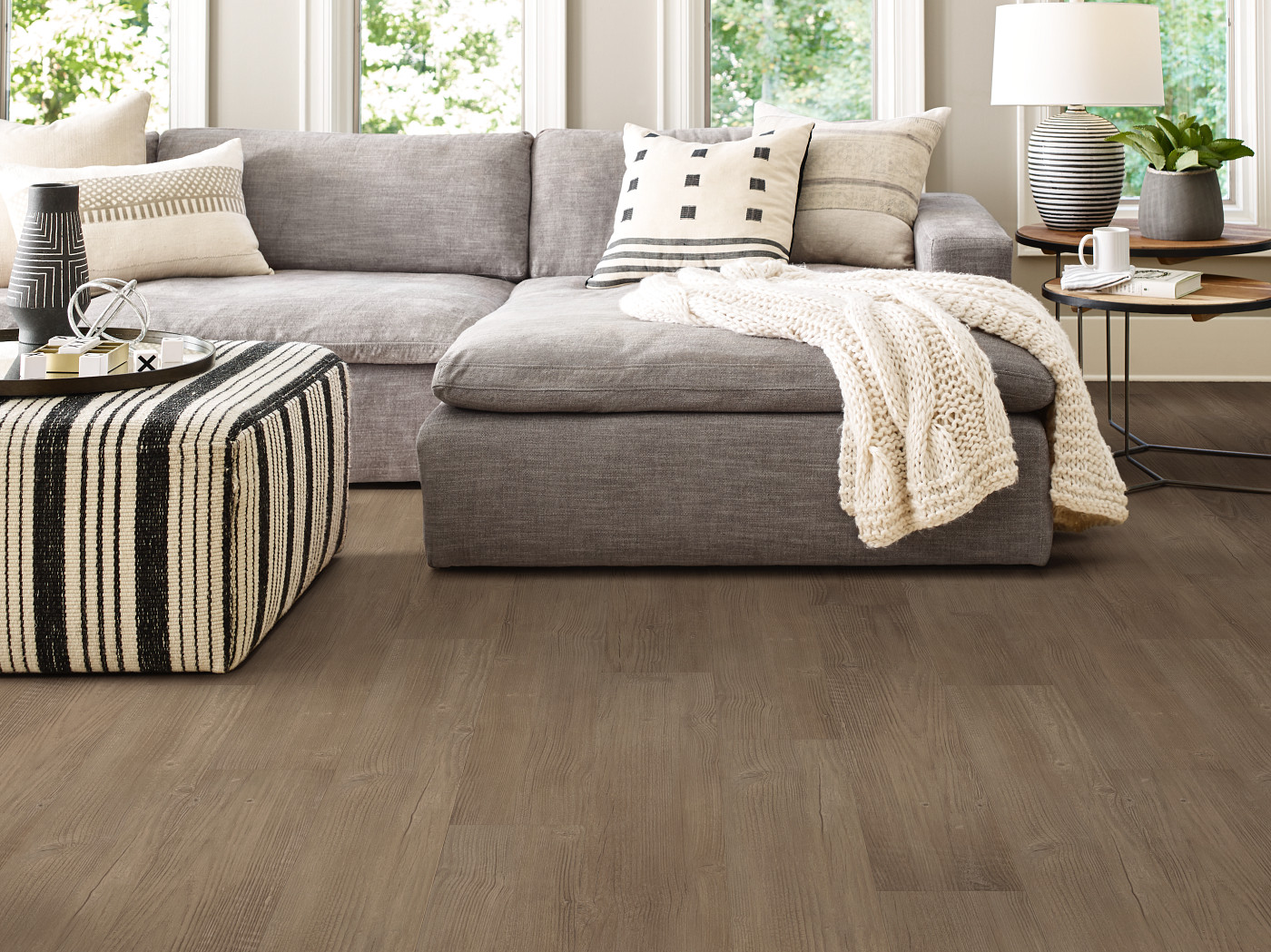Casual Comfort flooring, shown in a room