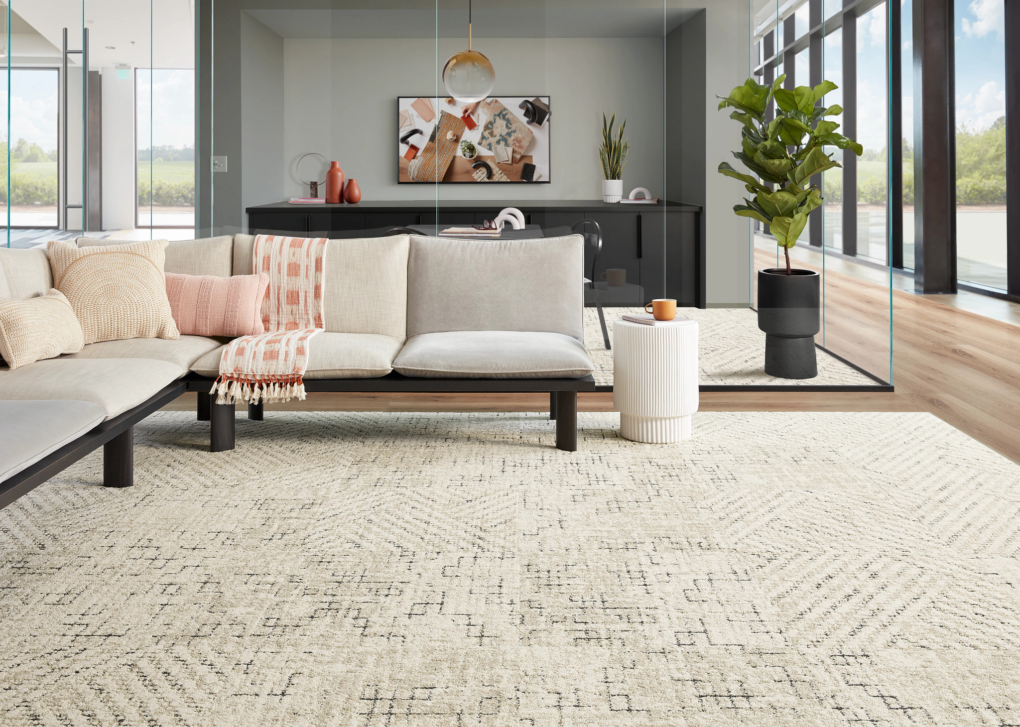 Chisel Tile Rug G296R Carpet Tile Commercial Flooring | ShawContract