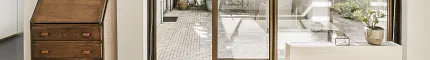 Coretec Residential WPC Luxury Vinyl Tile Flooring - Light Stone Look, 24.02x12.01 inches living room with luxury vinyl tile floor in a light stone look with dimensions of 2402x1201 inches
