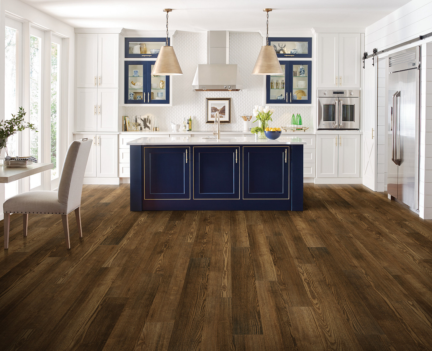 Cloves flooring, shown in a room