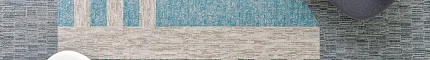 Stylish commercial carpet tile for contemporary spaces Modern carpet tile in blue and beige tones with 18x36 inch dimensions