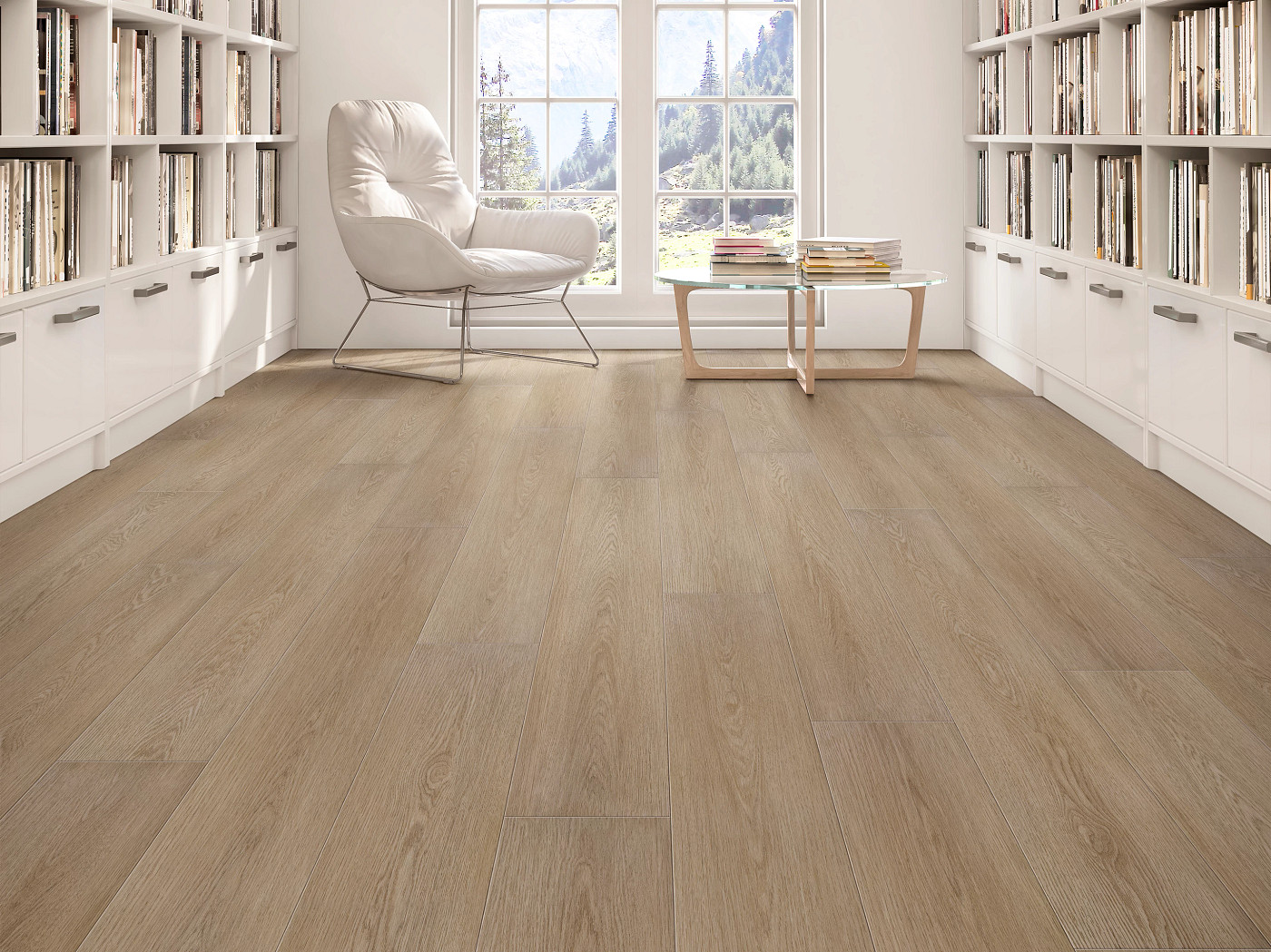 Nomadic Brown flooring, shown in a room