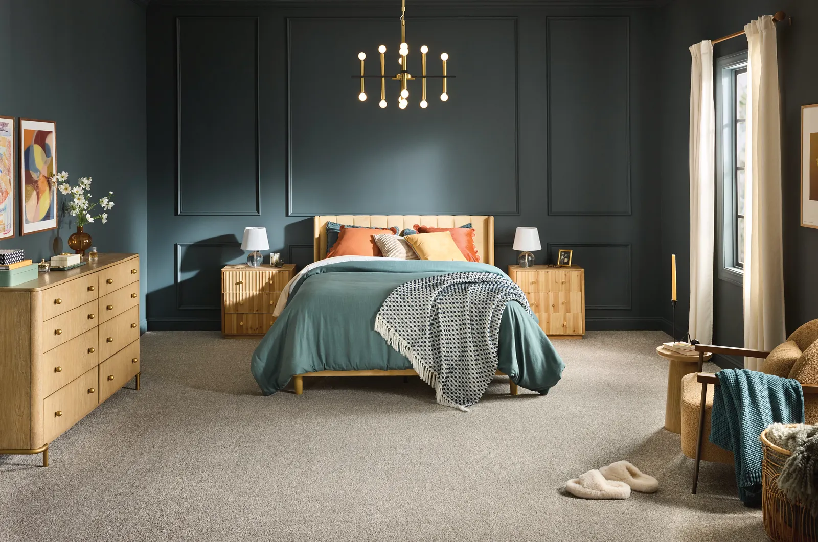 Carpet flooring room scene
