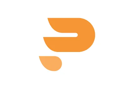 Abstract Logo Design in Orange and Light Orange Colors Orange and light orange abstract logo design on white background