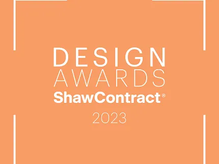 Shaw Contract Design Awards 2023 Logo Shaw Contract Design Awards 2023 logo on an orange background