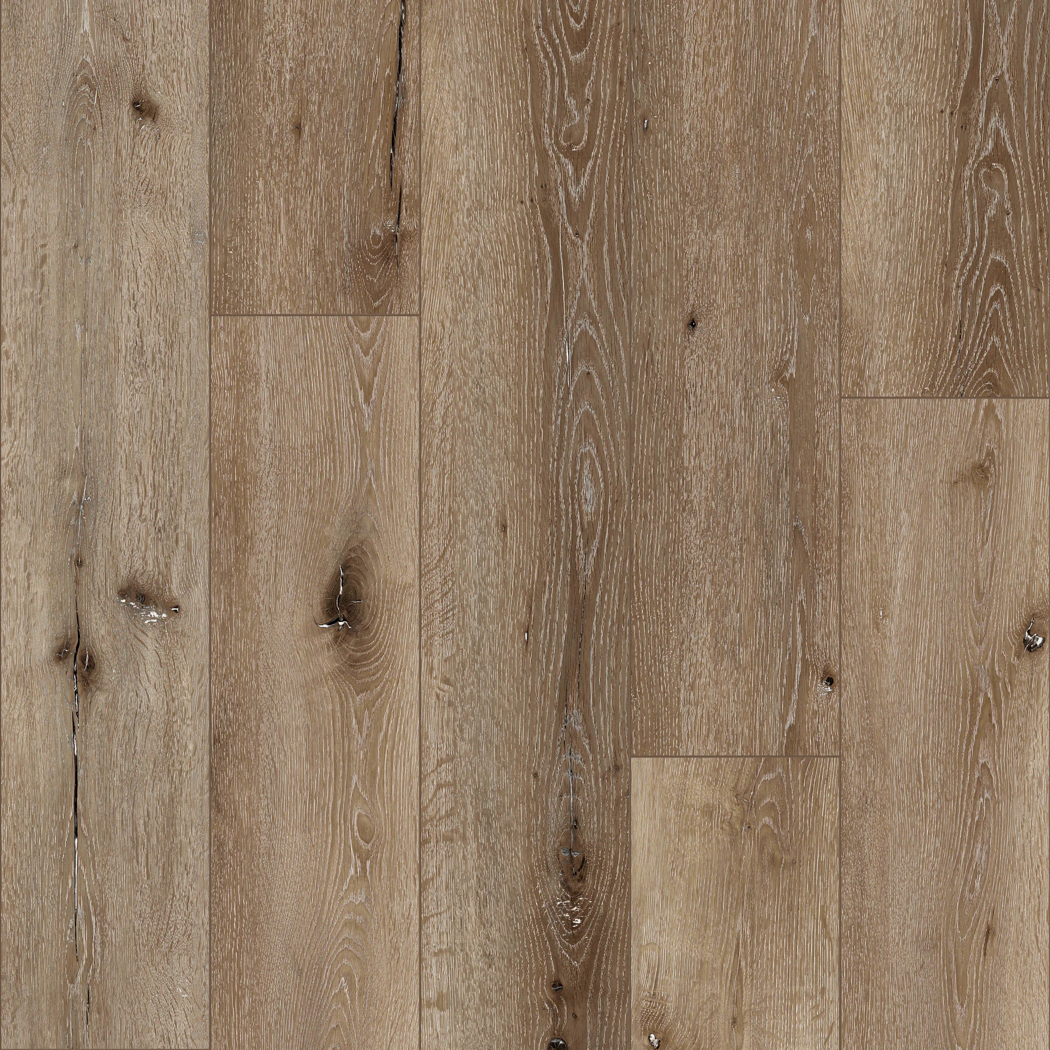 Wood look luxury vinyl plank flooring in natural oak color with realistic grain patterns
