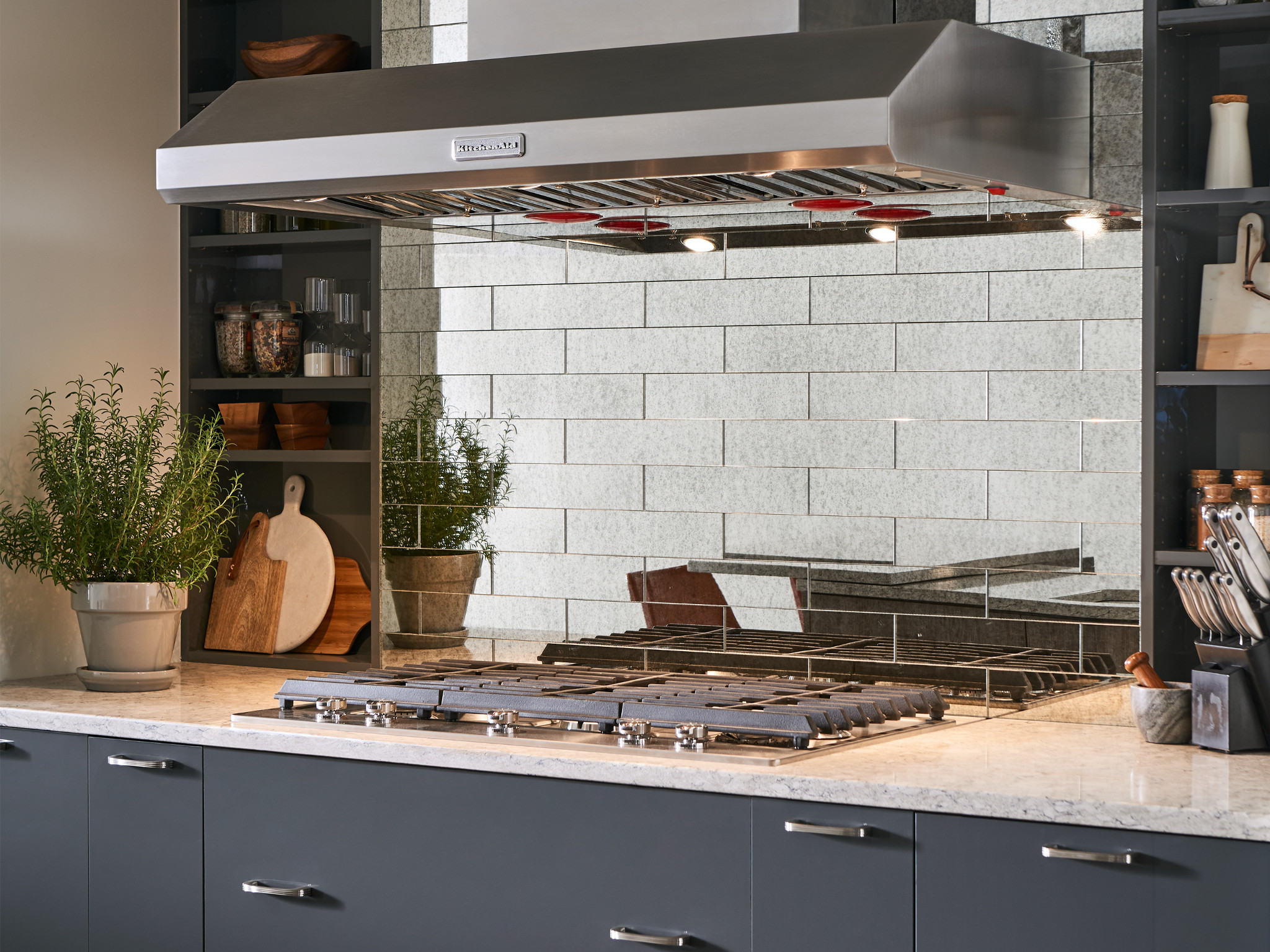 VULCAN 3X12 ANTIQUE MIRROR TILE ANTIQUE SILVER ROOM