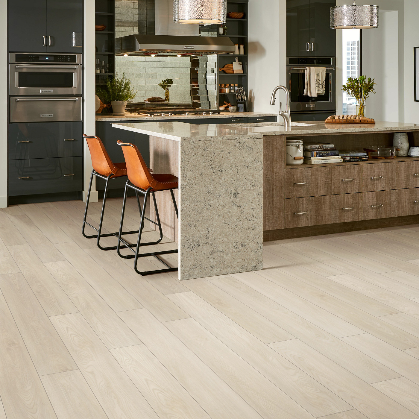 Silver Dollar flooring, shown in a room