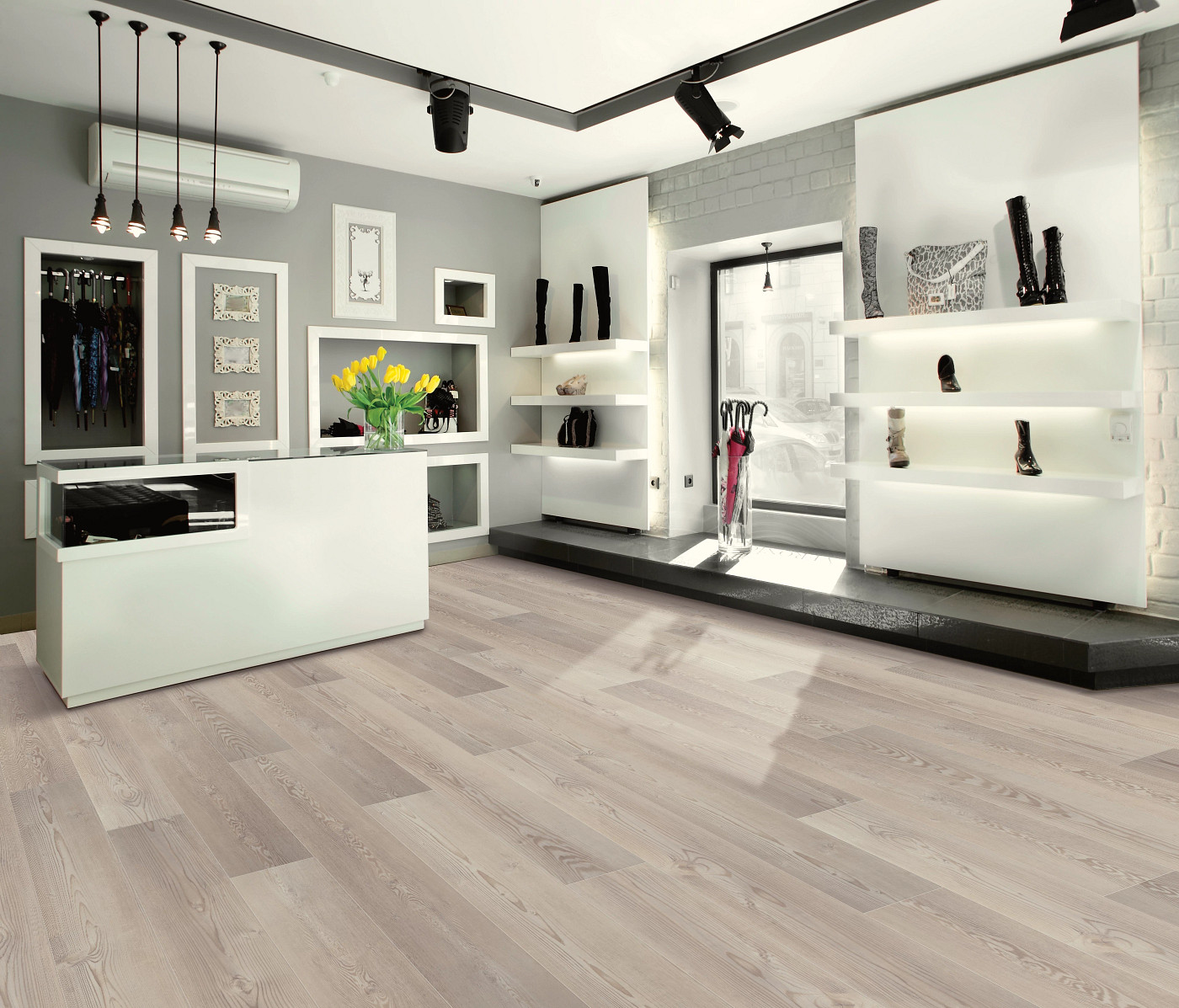 Dublin Pine flooring, shown in a room