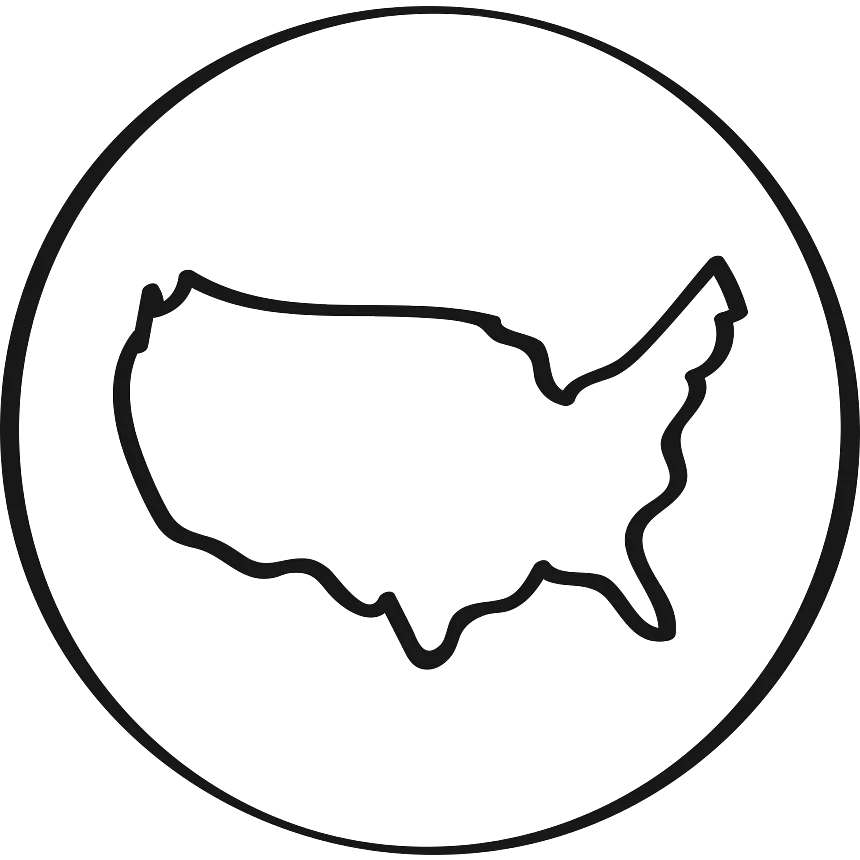 Made in USA icon Icon indicating a product is made in the USA