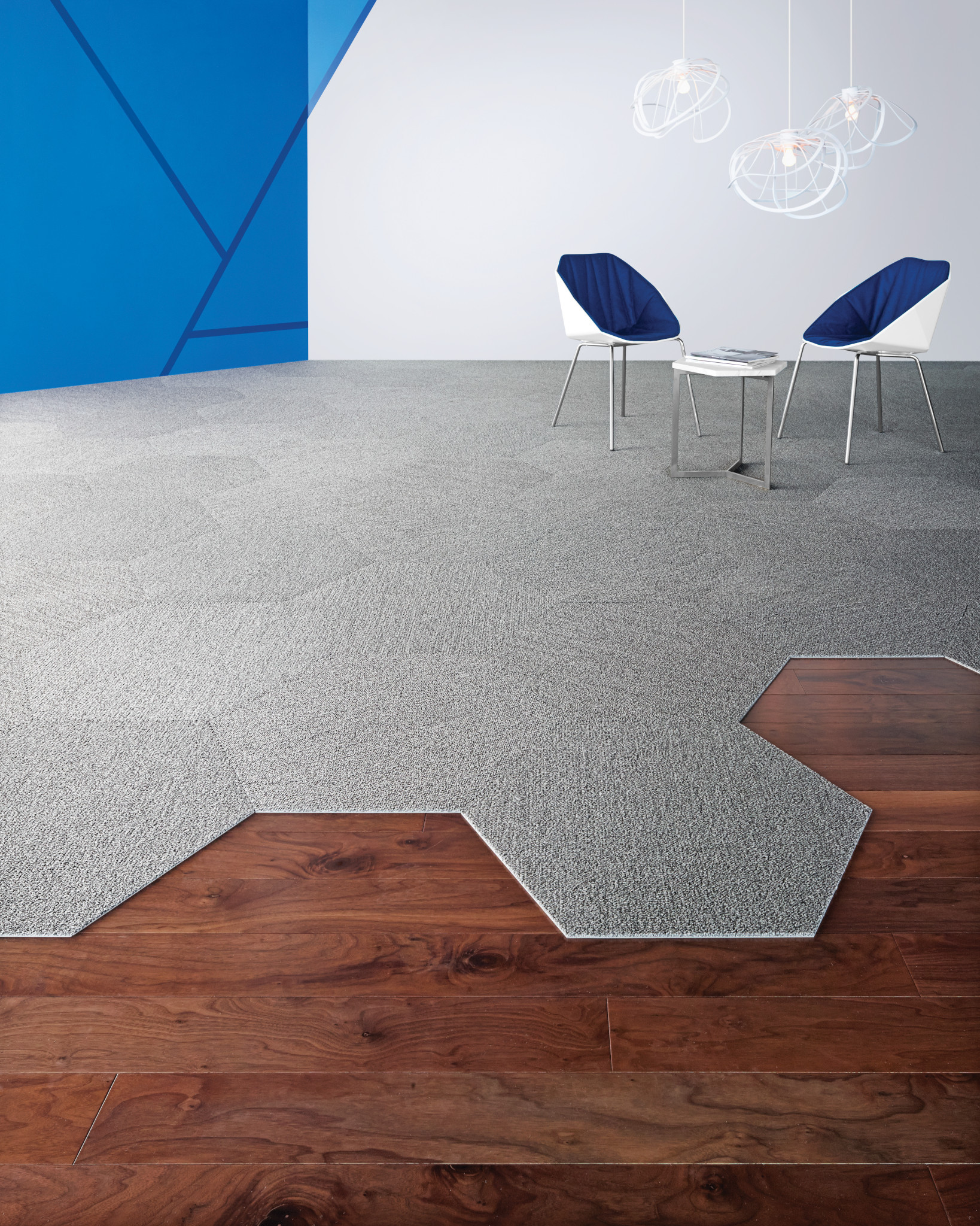 Plane Hexagon Tile 5T054 Carpet Tile Commercial Flooring