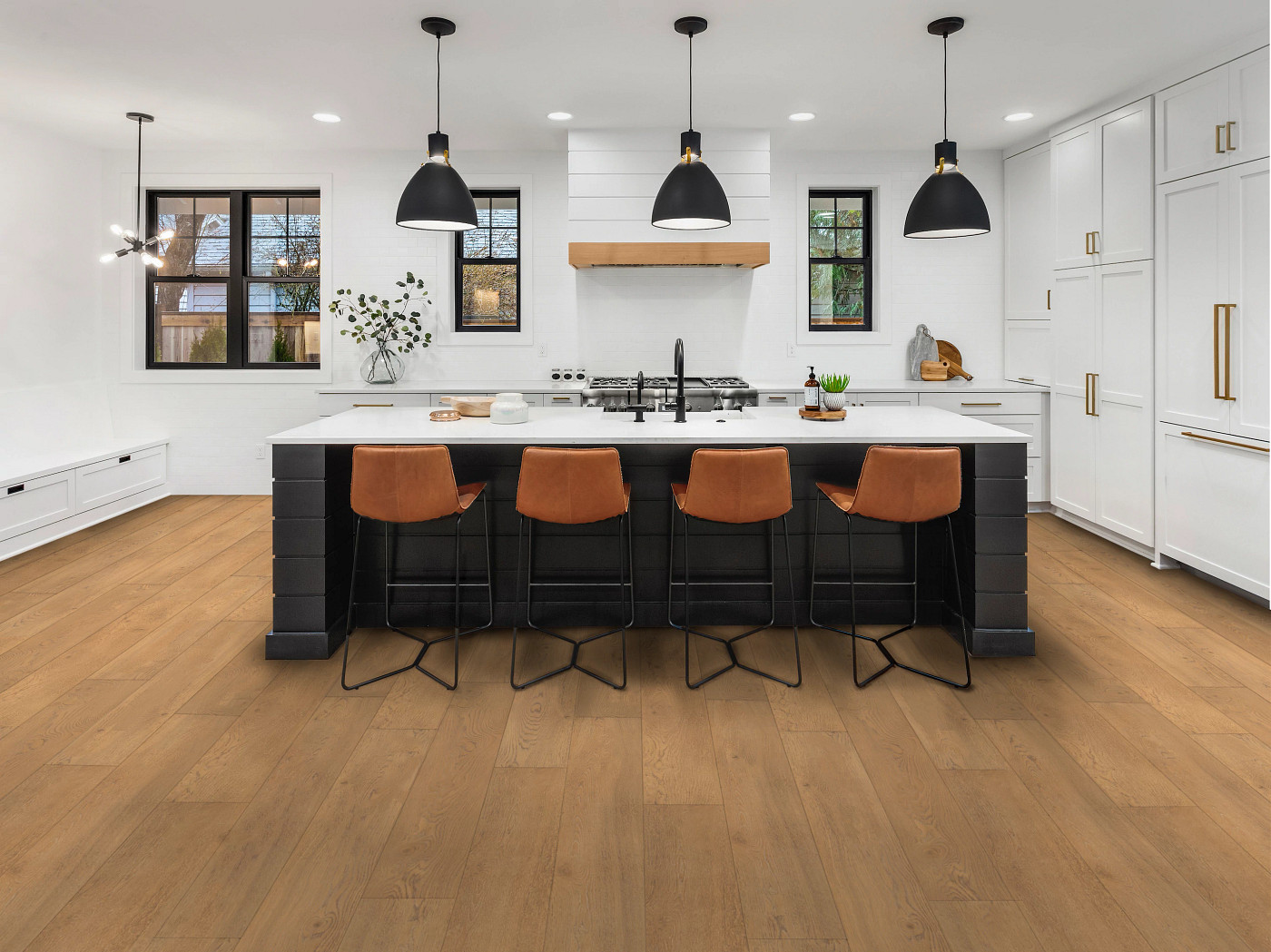 Fairhaven Oak flooring, shown in a room