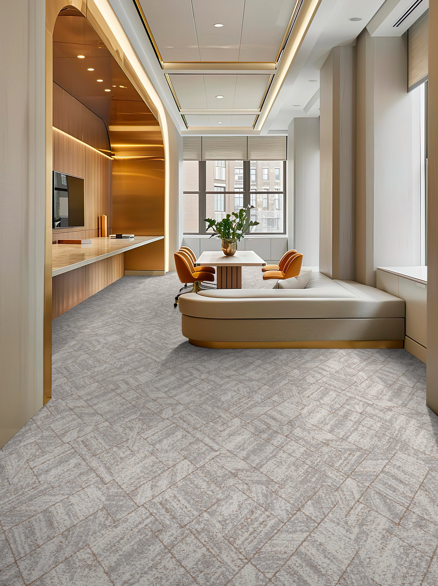 Metal Edge EcoWorx S® Tile Carrara Silver Feature 1