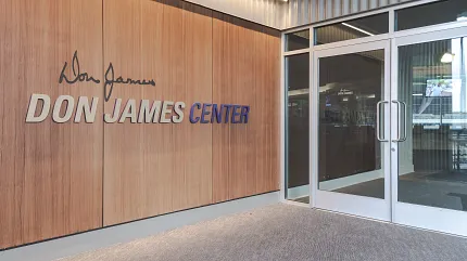 Don James Center Entrance with Commercial Carpet in Education Facility Entrance of Don James Center with commercial carpet flooring in an education facility