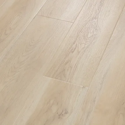 Durable light oak hardwood flooring for everyday comfort Light oak hardwood flooring with natural grain pattern