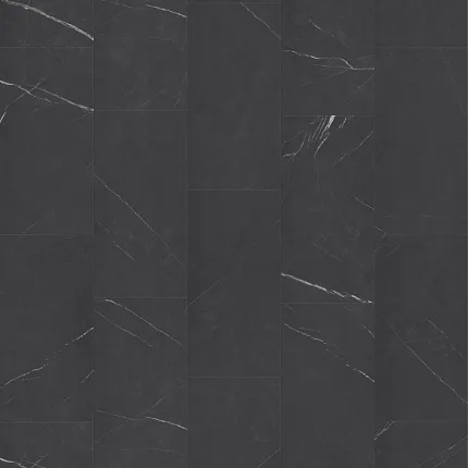 Dark Gray Stone Look Luxury Vinyl Tile Flooring - High Quality and Durable Dark gray stone look luxury vinyl tile flooring with subtle white veining