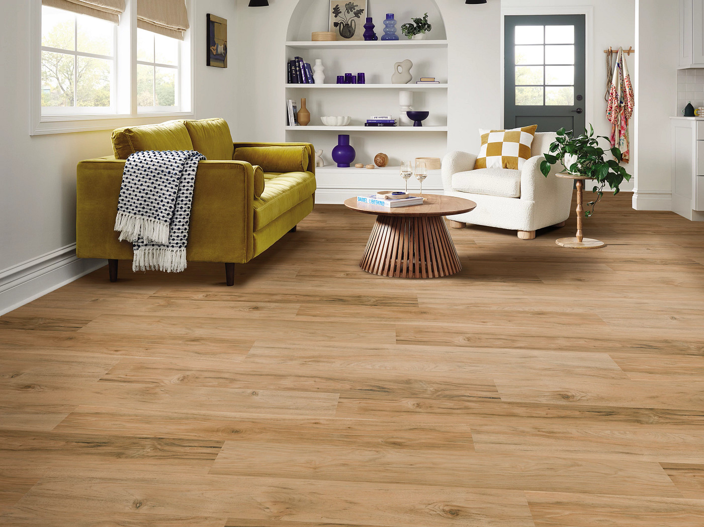 Golden Flare flooring, shown in a room