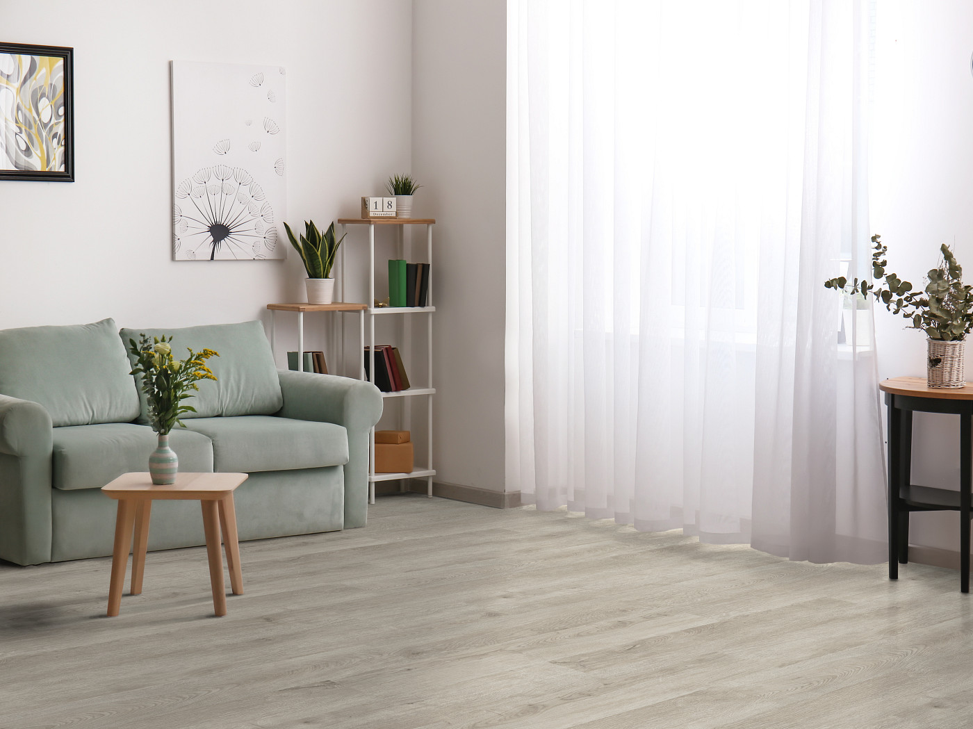 Miami flooring, shown in a room