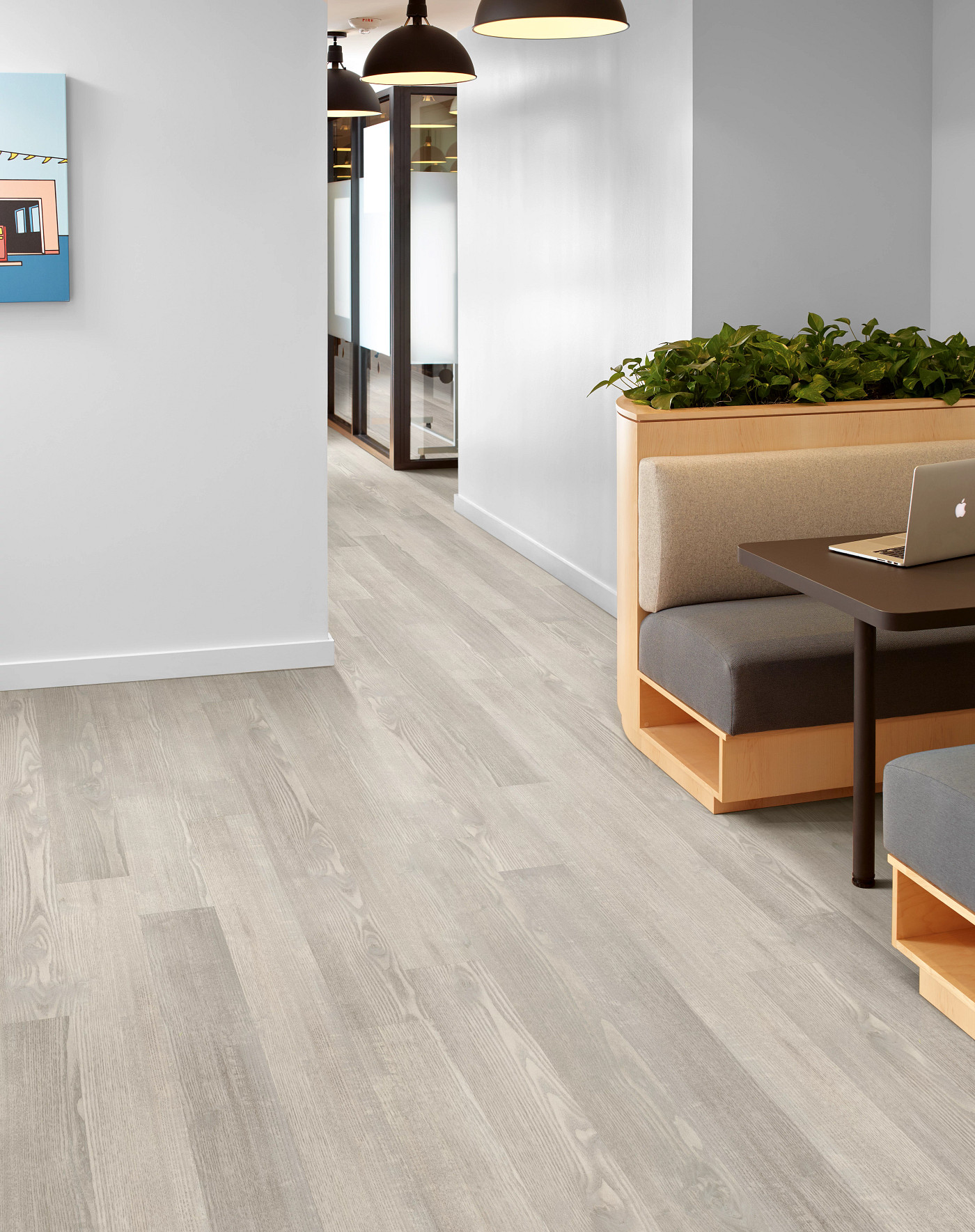 Shoreline flooring, shown in a room