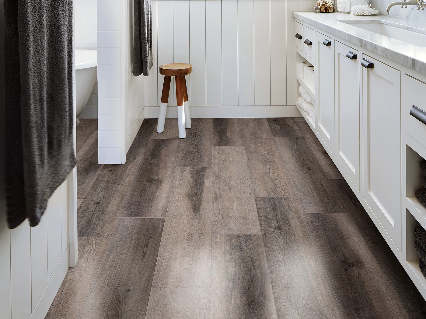 Uncharted Grey flooring, shown in a room