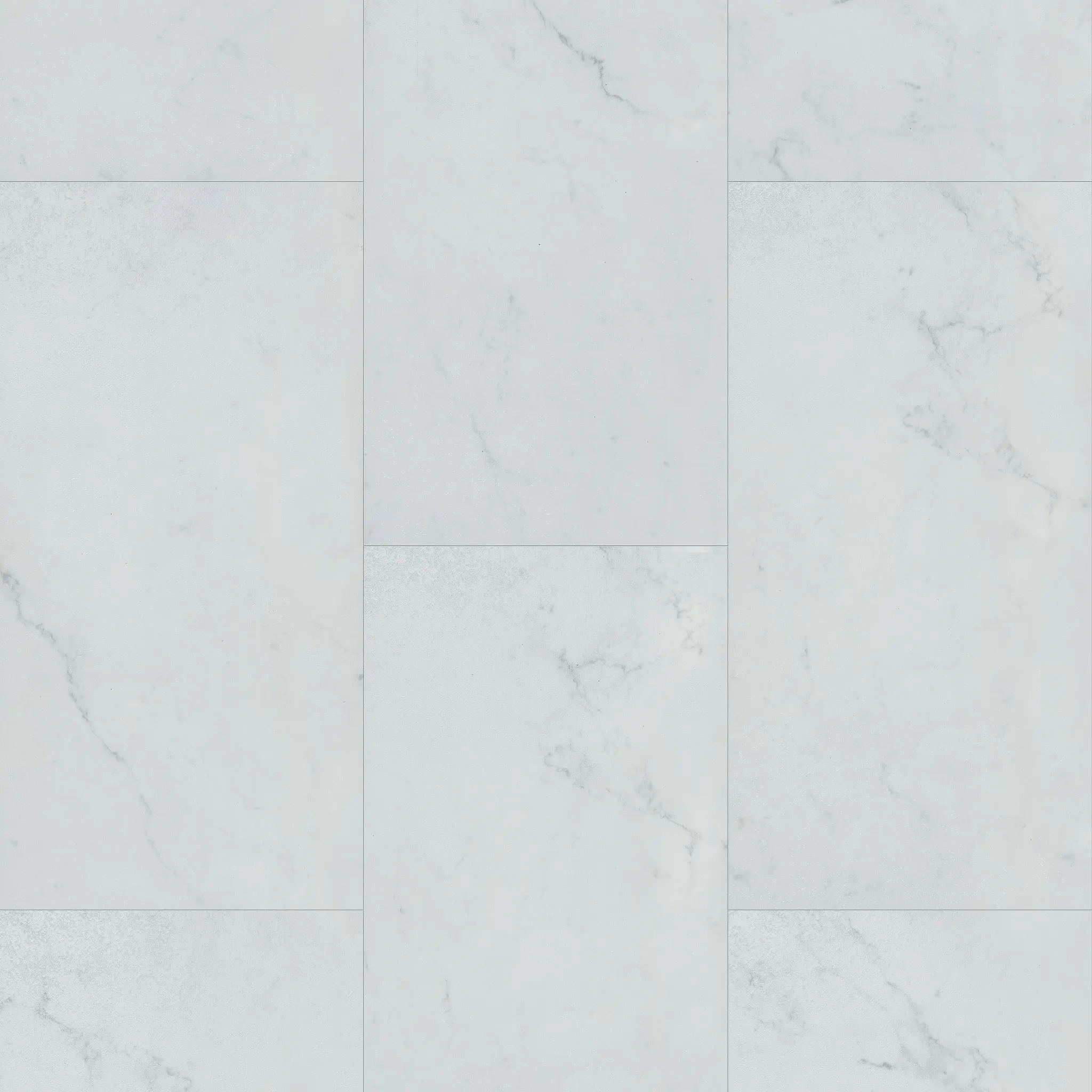 Light gray stone look luxury vinyl tile flooring with subtle veining pattern