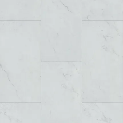 Light Gray Stone Look Luxury Vinyl Tile Flooring - Durable and Waterproof Light gray stone look luxury vinyl tile flooring with subtle veining pattern