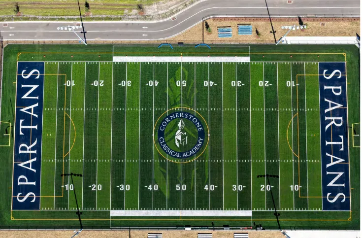 Cornerstone Classical Academy introduced a new multi-purpose turf field