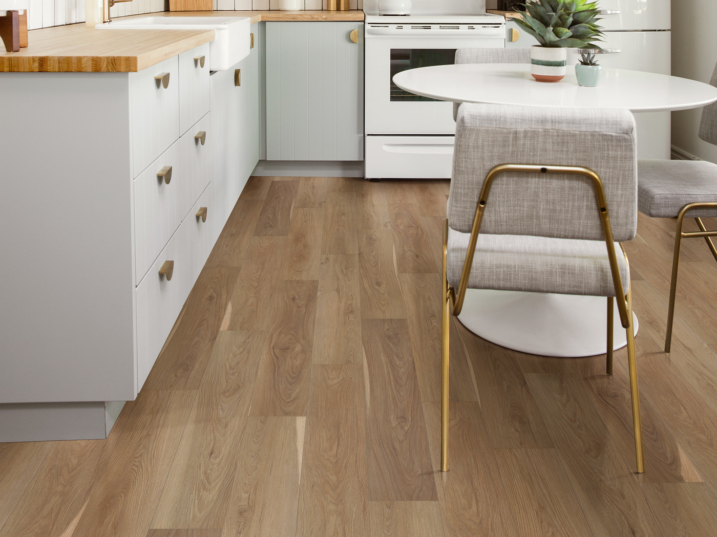 Olive Tree flooring, shown in a room