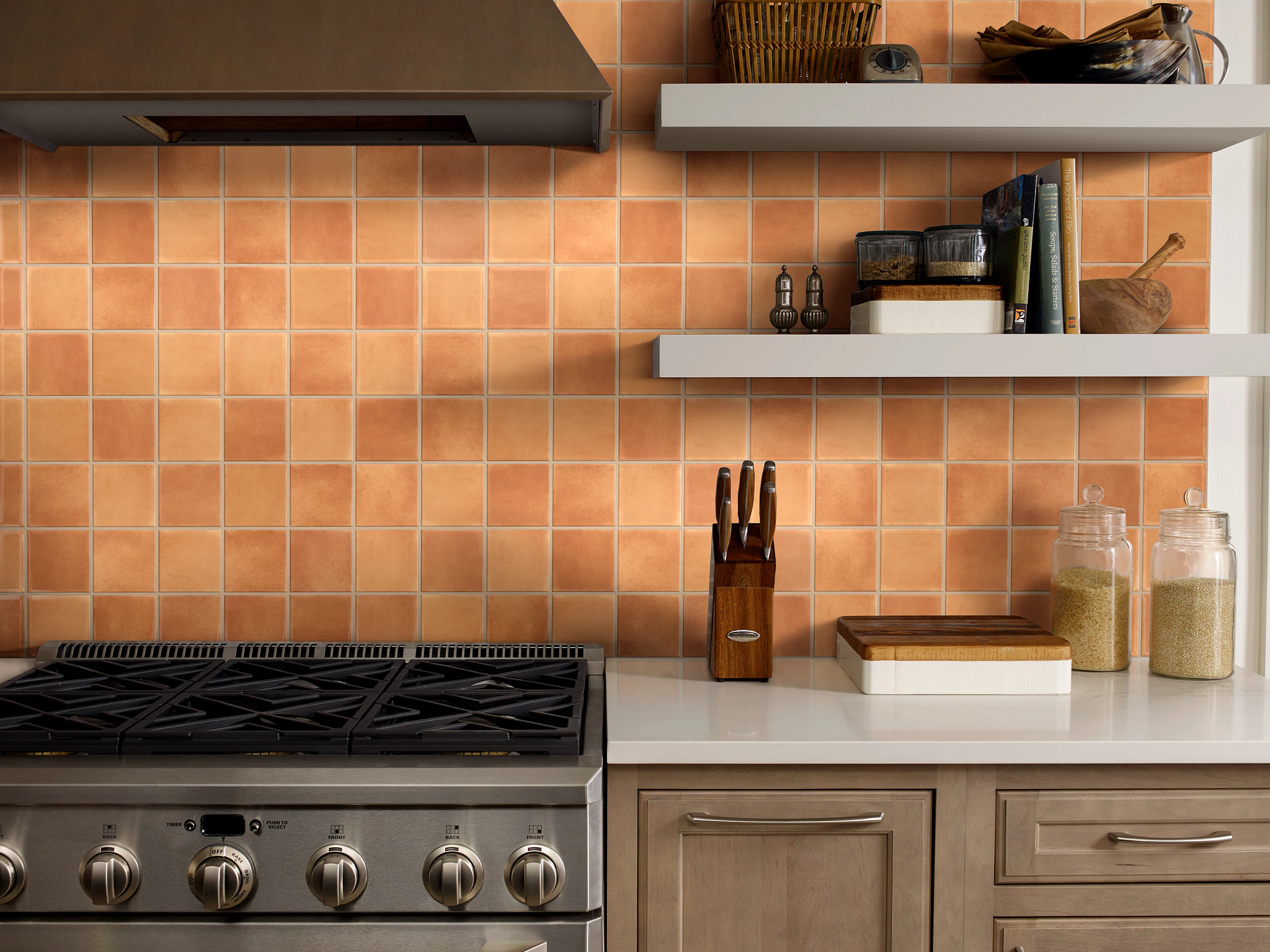 SUNSET GLOW 4X4 SQ SORRENTO ORANGE ROOM