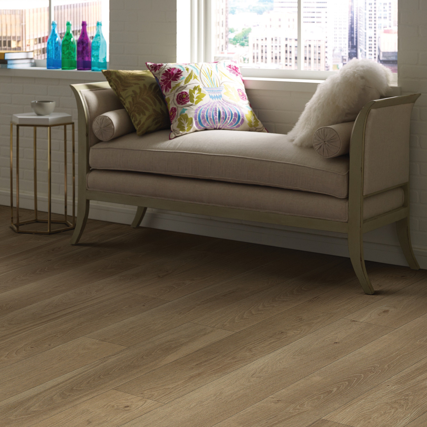 Ursa flooring, shown in a room
