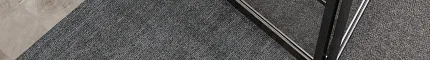 Grey Commercial Carpet Tile in Modern Office Space Swift in Traverse and Cut in Mushroom and Welcome II in Back Chocolate