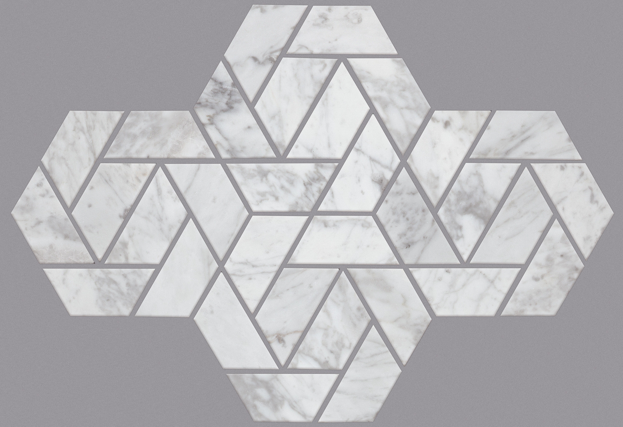 CHATEAU DOUBLE HEXAGON MOSAIC BIANCO CARRARA MAIN